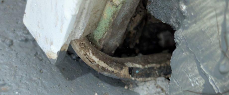 Rodent damage to a cable